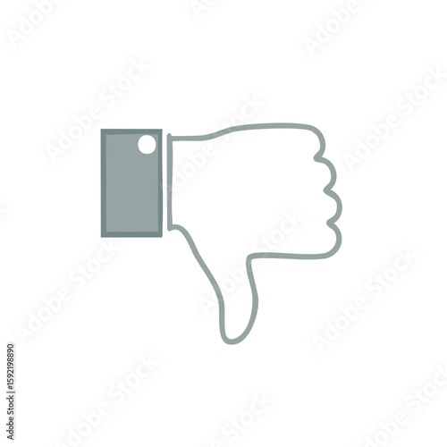 Thumb down icon, disapproval symbol, dislike gesture, disagreement sign, hand gesture