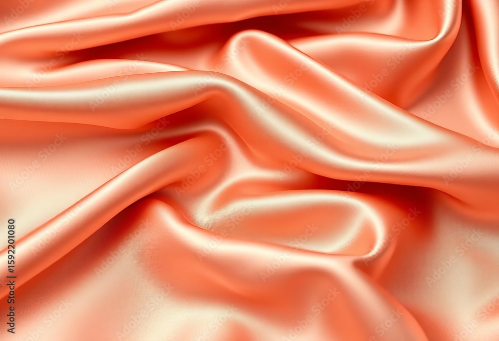 Fototapeta premium Luxurious, subtly shimmering silk fabric with a soft, draped texture, design element, background