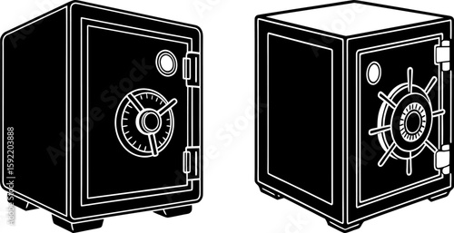 Security Safes Silhouette Set