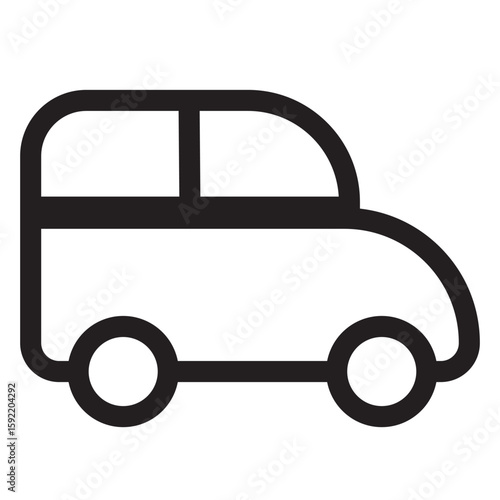 Black car icon vector silhouette