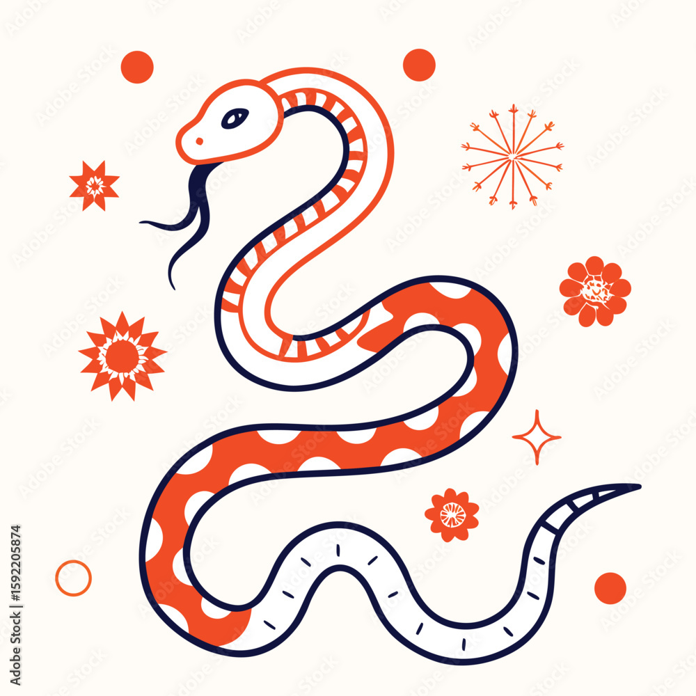 Obraz premium snake in a circle