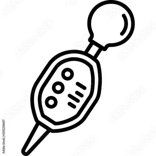 Coolant tester hydrometer outline icon vector