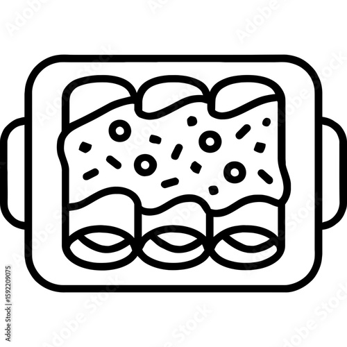 Enchiladas dish outline icon vector