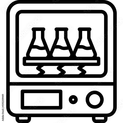 Incubator shaker outline icon vector