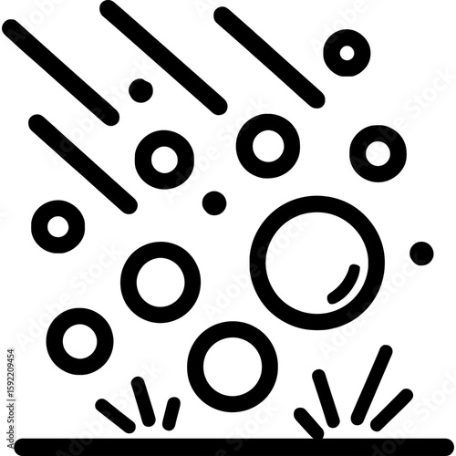 Hail stones outline icon vector