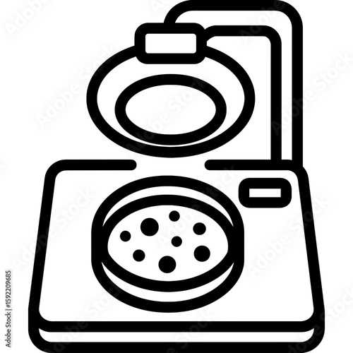 Microbiology colony counter outline icon vector