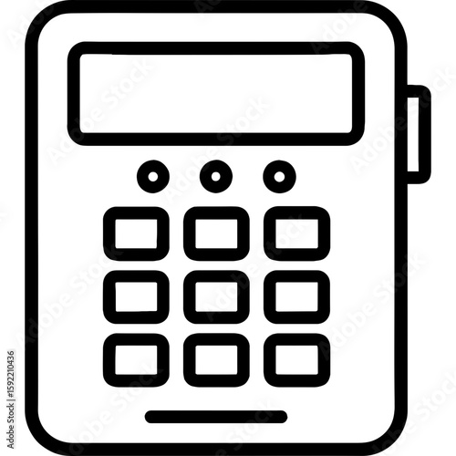 Wall-mounted security control panel outline icon vector