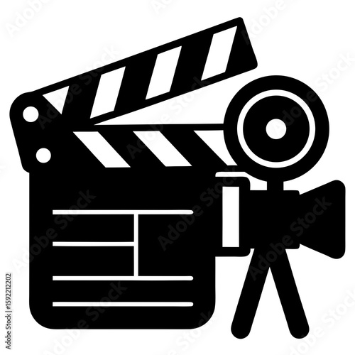 movie clapper board vector illustration