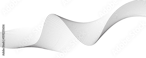 Abstract vector background with black wavy lines. EPS10. vector illustration. modern