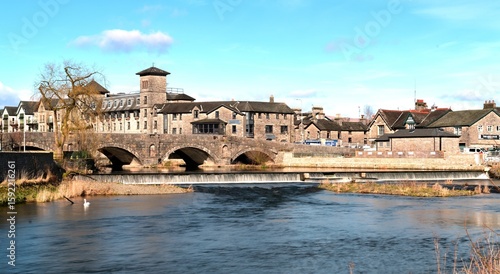 The weir on the River Kent in the middle of Kendal