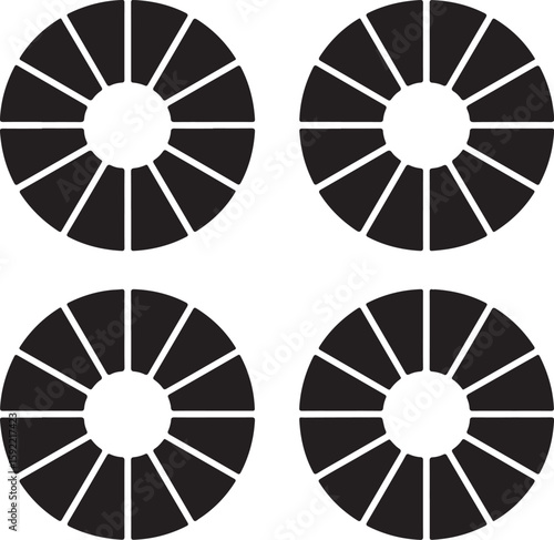 Geometric Radial Graph Elements Set

