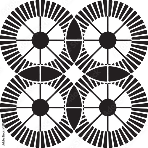 Geometric Radial Graph Elements Set

