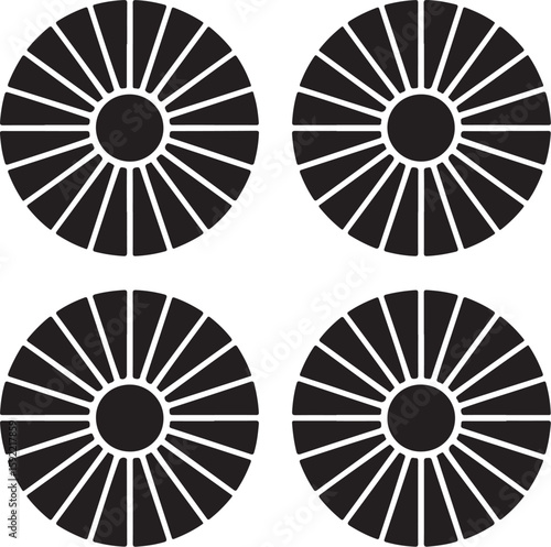 Geometric Radial Graph Elements Set

