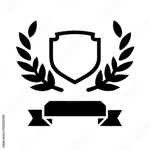 Laurel wreath, shield, wing, ribbon, and banners vector set. Laurel wreaths, shields, wings, ribbons illustration for awards, heraldry, logos, badges, and branding designs .
