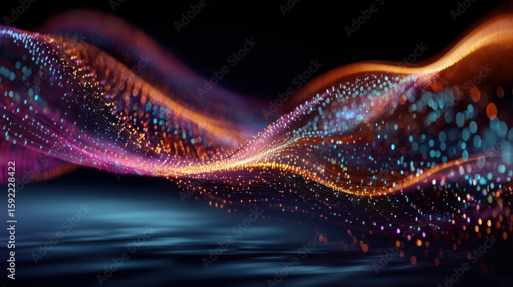 Fototapeta premium Abstract digital wave patterns