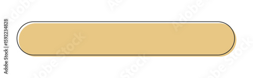 金色/ベージュの線画のカプセル型 - シンプルでおしゃれな横長のフレーム･あしらいのイラスト素材