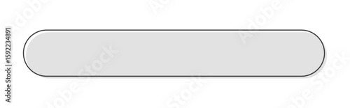 銀色/グレーの線画のカプセル型 - シンプルでおしゃれな横長のフレーム･あしらいのイラスト素材