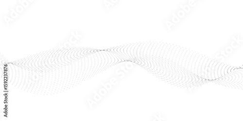 Abstract halftone wave line business background. Technology abstract lines on white background. Technology, data science, geometric border pattern. 