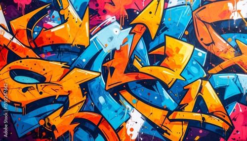 Wallpaper Mural Vibrant graffiti art, bold arrows Torontodigital.ca