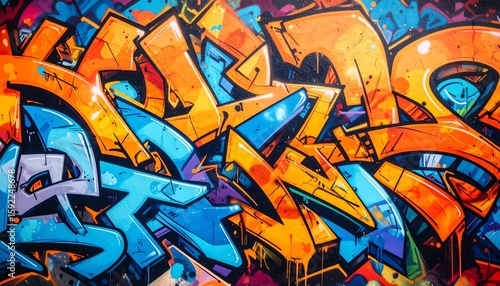 Wallpaper Mural Vibrant graffiti wall art Torontodigital.ca