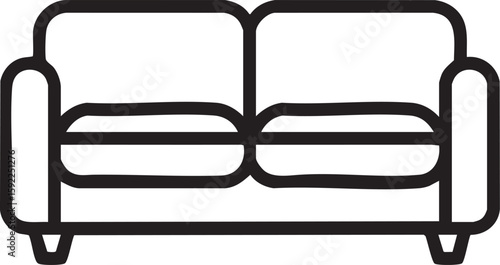 Sofa Icon Representing Comfortable Furniture Living Room Interior Design Home Decoration Seating Couch Relaxation And Modern Home Comfort

