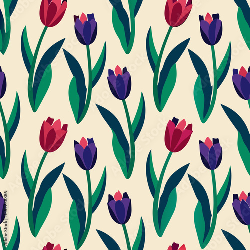pattern with tulips