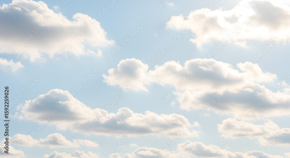 Obraz premium Cloud tapestry in open blue sky