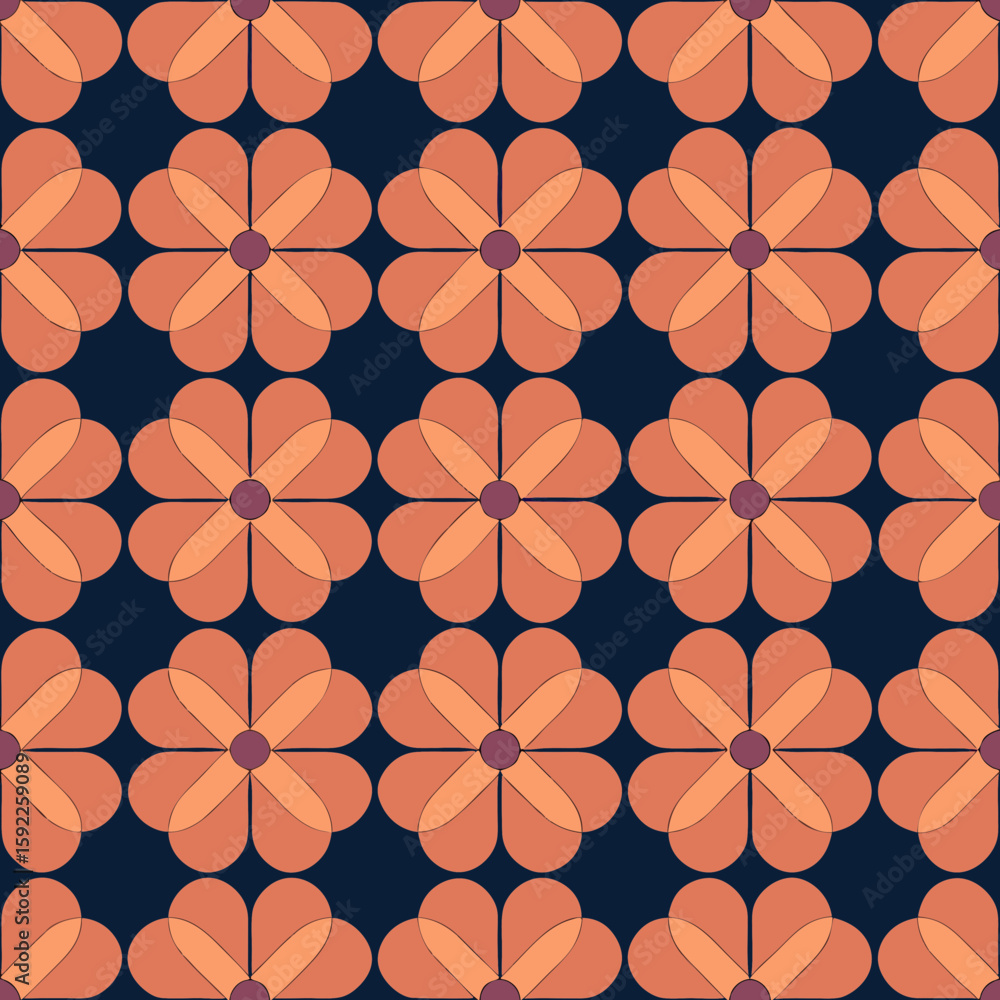 Fototapeta premium vector pattern with flowers