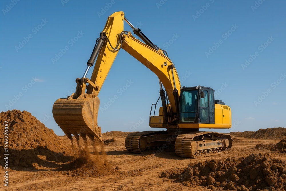 A Yellow Hitachi Excavator Shaping the Future of Construction A Yellow Hitachi Excavator Shaping the Future of Construction