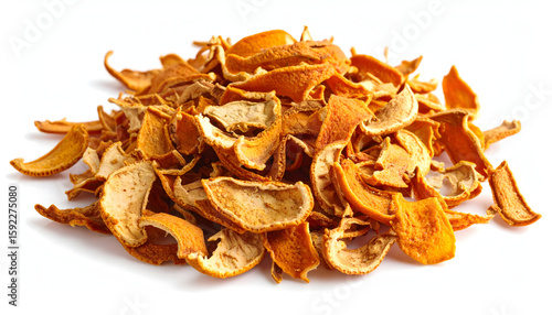 Dried Orange Peel Pile Close Up