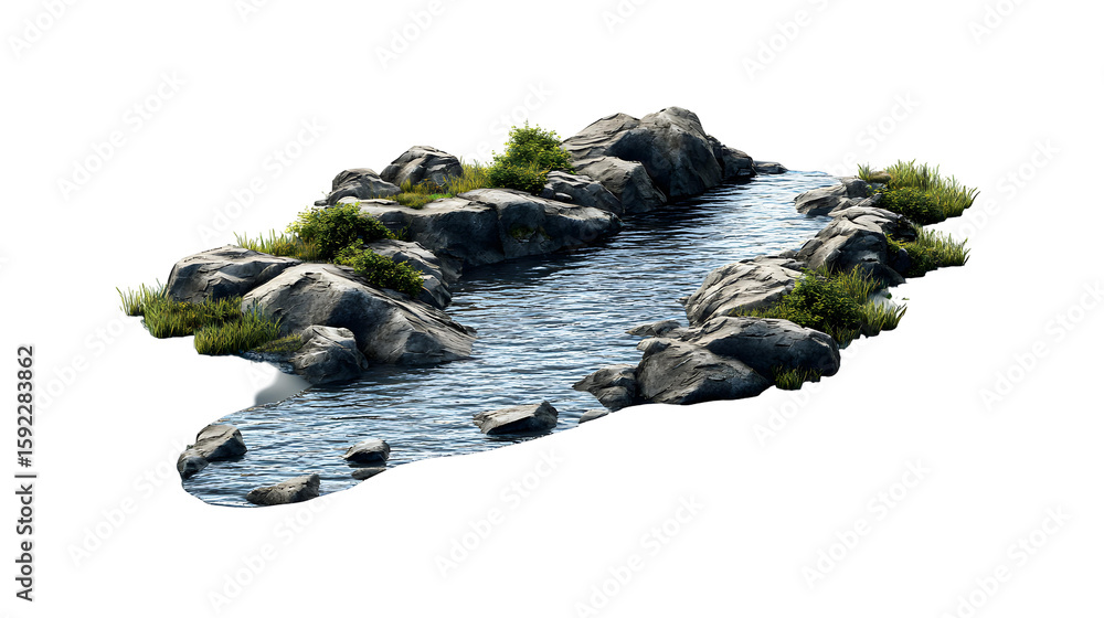 Naklejka premium river png