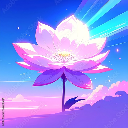 lotus flower in the sky