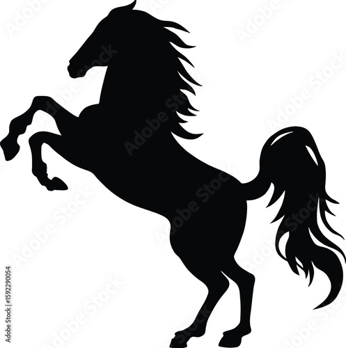 horse silhouette vector