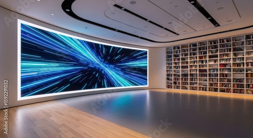 Television studio, virtual studio set. ideal for green screen compositing,