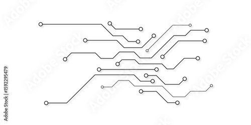 web circuit board techno banner. eps10 vector illustration.