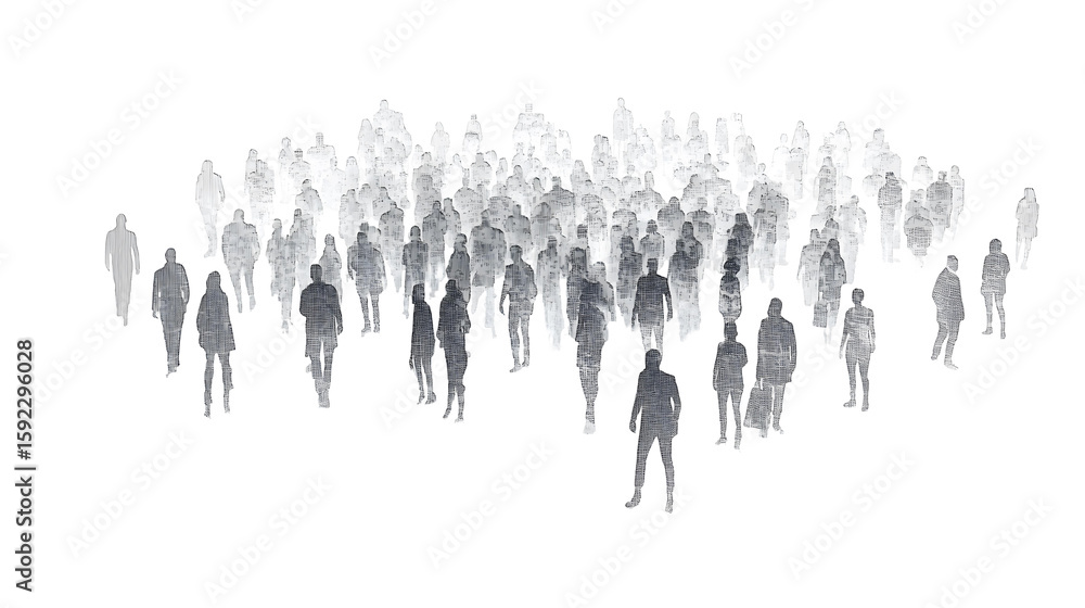 Naklejka premium crowd png