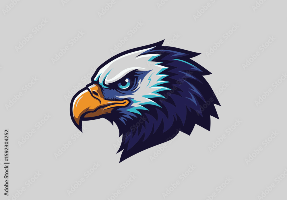 Obraz premium eagle head vector illustration