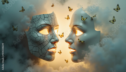 Ethereal Connection: Awakening in the Clouds