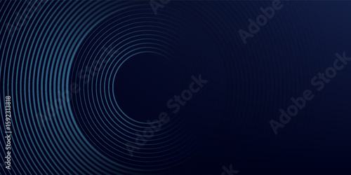 Abstract blue glowing geometric lines on dark blue background. eps10