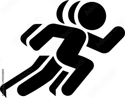 image displays of running and walking icon. often used to symbolize movement fitness or activity in various contexts workout modes or goals related to speed progress or routes web design infographics