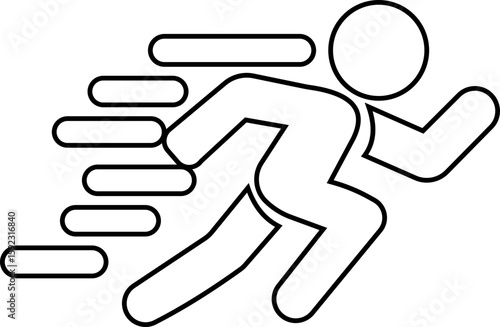 image displays of running and walking icon. often used to symbolize movement fitness or activity in various contexts workout modes or goals related to speed progress or routes web design infographics