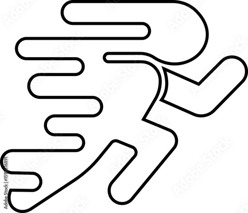 image displays of running and walking icon. often used to symbolize movement fitness or activity in various contexts workout modes or goals related to speed progress or routes web design infographics