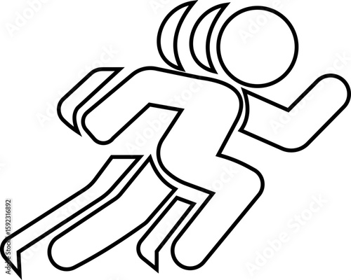 image displays of running and walking icon. often used to symbolize movement fitness or activity in various contexts workout modes or goals related to speed progress or routes web design infographics