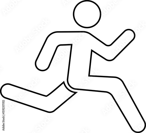 image displays of running and walking icon. often used to symbolize movement fitness or activity in various contexts workout modes or goals related to speed progress or routes web design infographics