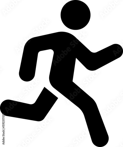 image displays of running and walking icon. often used to symbolize movement fitness or activity in various contexts workout modes or goals related to speed progress or routes web design infographics