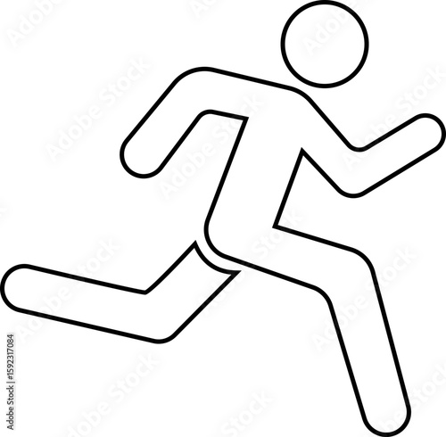 image displays of running and walking icon. often used to symbolize movement fitness or activity in various contexts workout modes or goals related to speed progress or routes web design infographics