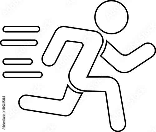 image displays of running and walking icon. often used to symbolize movement fitness or activity in various contexts workout modes or goals related to speed progress or routes web design infographics