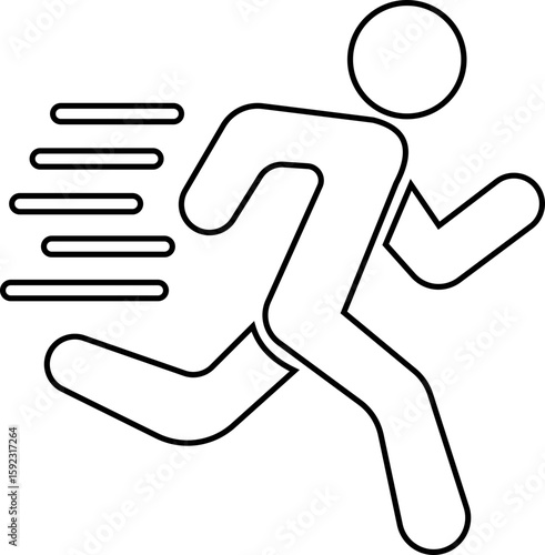 image displays of running and walking icon. often used to symbolize movement fitness or activity in various contexts workout modes or goals related to speed progress or routes web design infographics