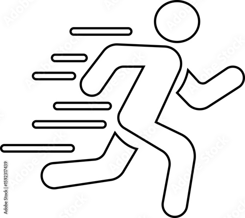 image displays of running and walking icon. often used to symbolize movement fitness or activity in various contexts workout modes or goals related to speed progress or routes web design infographics