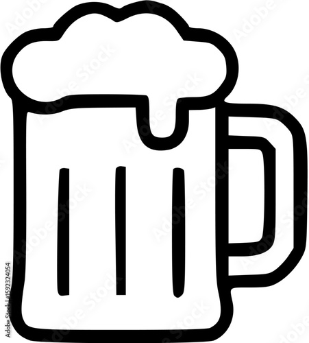 Frothy beer in a classic mug, ready to be enjoyed.